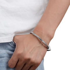Men's Twisted Bracelet Handcrafted 925 Sterling Silver