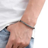 Men's Twisted Chain BraceletHandcrafted 925 Sterling Silver