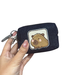 Handmade Upcycled Denim Mini Box Wallet 2