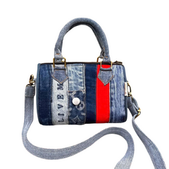Handmade Upcycled Denim Mini Crossbody Bag