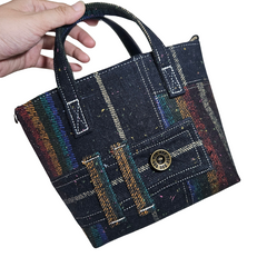 Handmade Upcycled Denim Mini Tote Bag