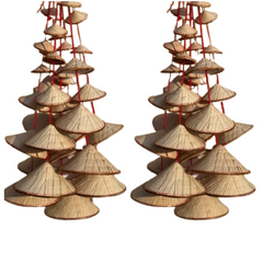 Mini Bamboo Conical Hat String For Decoration