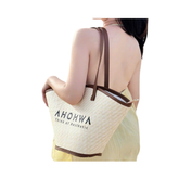 Minimalist White Palm Leaf Bag