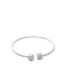 Mooncake-Shaped Bracelet Handcrafted 925 Sterling Silver