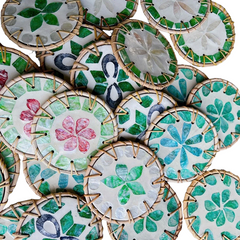 Mother-Of-Pearl Rattan Coasters 1