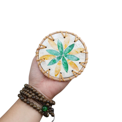 Mother-Of-Pearl Rattan Coasters 2