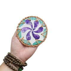Mother-Of-Pearl Rattan Coasters 1