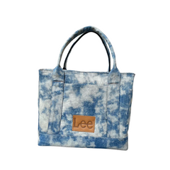 Handmade Upcycled Denim Multi compartment Tote Bag