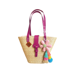 OLIVIA Purple Pink Water Hyacinth Bag
