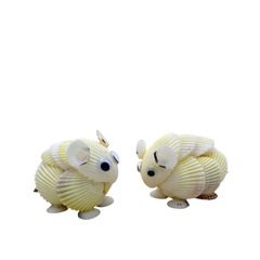 Pair Of Hamsters Made From Seashells