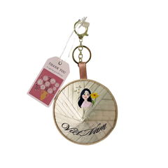 Palm Leaf Keychain In Conical Shape