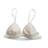 Pearl Button Bra Mulberry Silk Handcrafted