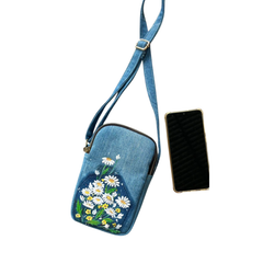 Handmade Upcycled Denim Phone Bag