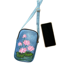 Handmade Upcycled Denim Phone Bag