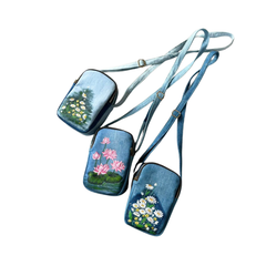 Handmade Upcycled Denim Phone Bag