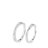Plain Couple Rings Handcrafted 999 Fine Silver