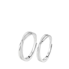 Plain Couple Rings Handcrafted 999 Fine Silver