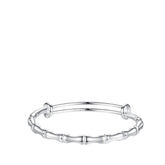 Plain Women's Bracelet Handcrafted 999 Fine Silver