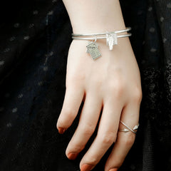 Postcard Shaped Bracelet Handcrafted 925 Sterling Silver