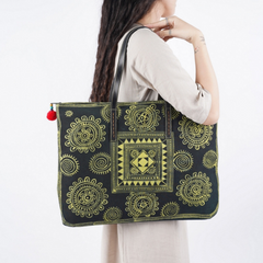 Hand-Woven Rectangular Brocade Bag