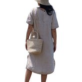 Round Crossbody Bag Made From Banana Fiber