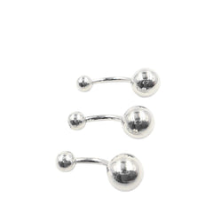 Round Navel Piercing For Women Handcrafted 925 Sterling Silver
