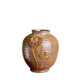 Round-Shaped Embossed Ceramic Vase