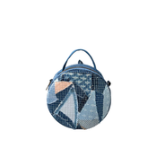 Handmade Upcycled Denim Round Bag