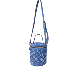 Handmade Upcycled Denim Round Handbag
