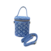 Handmade Upcycled Denim Round Handbag