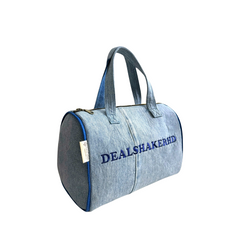 Handmade Upcycled Denim Round Drum Bag