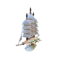 Sailboat Made From Seashells 01