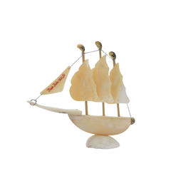 Sailboat Made From Small Seashells