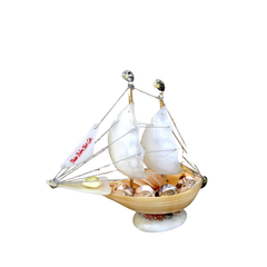 Sailboat Made From Seashells 02