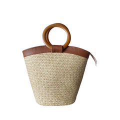 Sedge Bag With Wooden Handle