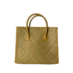 Sedge Tote Bag With Leather Strap