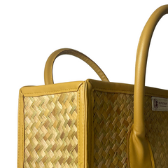 Sedge Tote Bag With Leather Strap