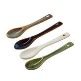 Short-Handled Straight Ceramic Sugar Spoon