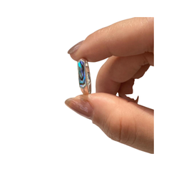 Simple Handcrafted Abalone Shell Silver Ring