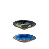 Six-Petal Flower Plate With Glaze