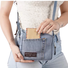 Handmade Upcycled Denim Small Box Bag