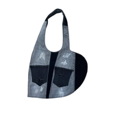 Handmade Upcycled Denim Soft Tote Bag 1