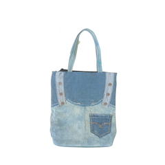 Handmade Upcycled Denim Soft Tote Bag