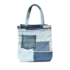 Handmade Upcycled Denim Soft Tote Bag