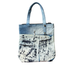 Handmade Upcycled Denim Soft Tote Bag