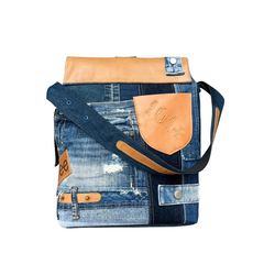 Handmade Upcycled Denim Soft Crossbody Bag