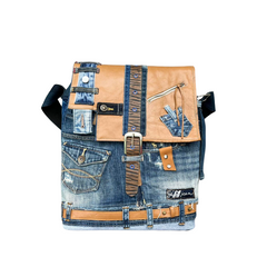 Handmade Upcycled Denim Soft Crossbody Bag