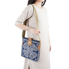 Hand-Woven Square Crossbody Bag