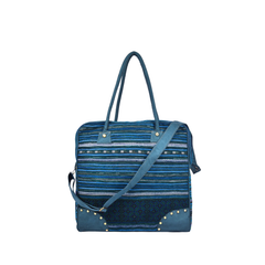 Hand-Woven Square Brocade Suitcase