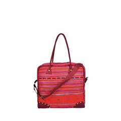 Hand-Woven Square Brocade Suitcase